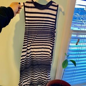 Striped shirt dress or tunic top. Size medium.